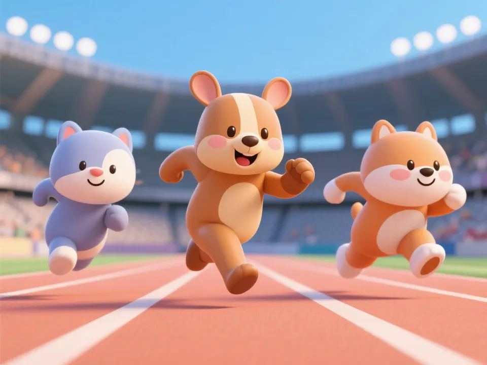 动物运动会插画